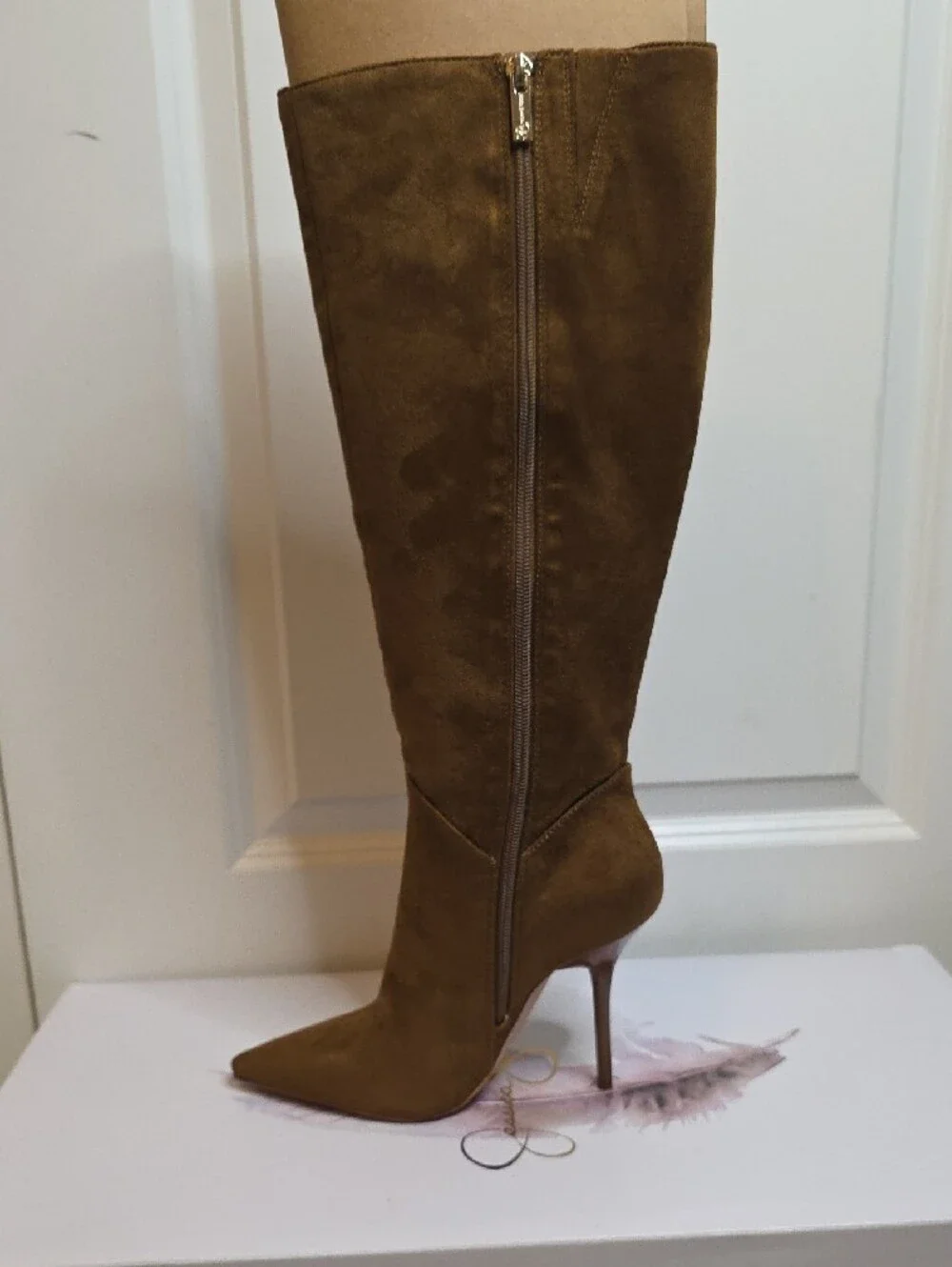 Jessica Simpson Lovienn Stiletto Knee-High Boots - Safari Brown.